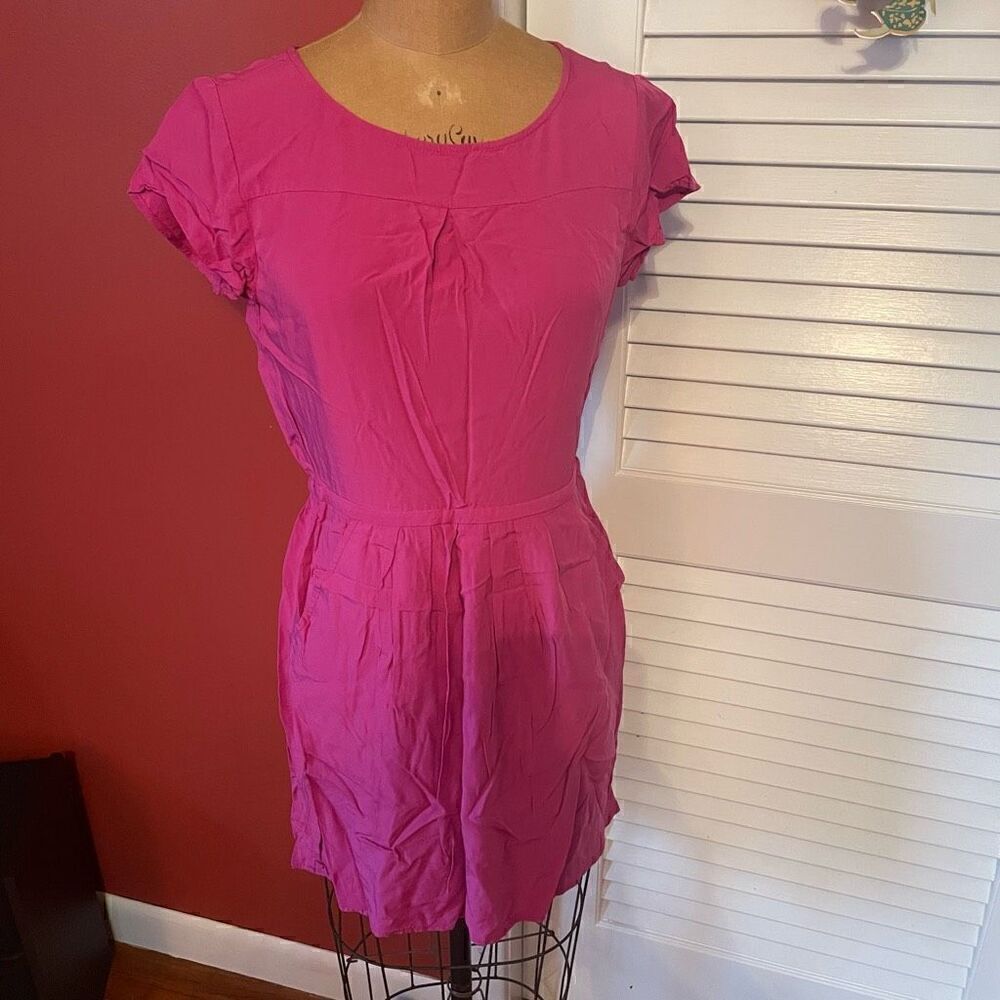J CREW | pink fit & flare summer dress 0